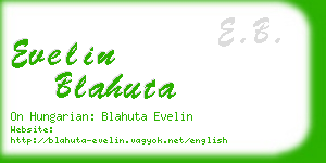 evelin blahuta business card